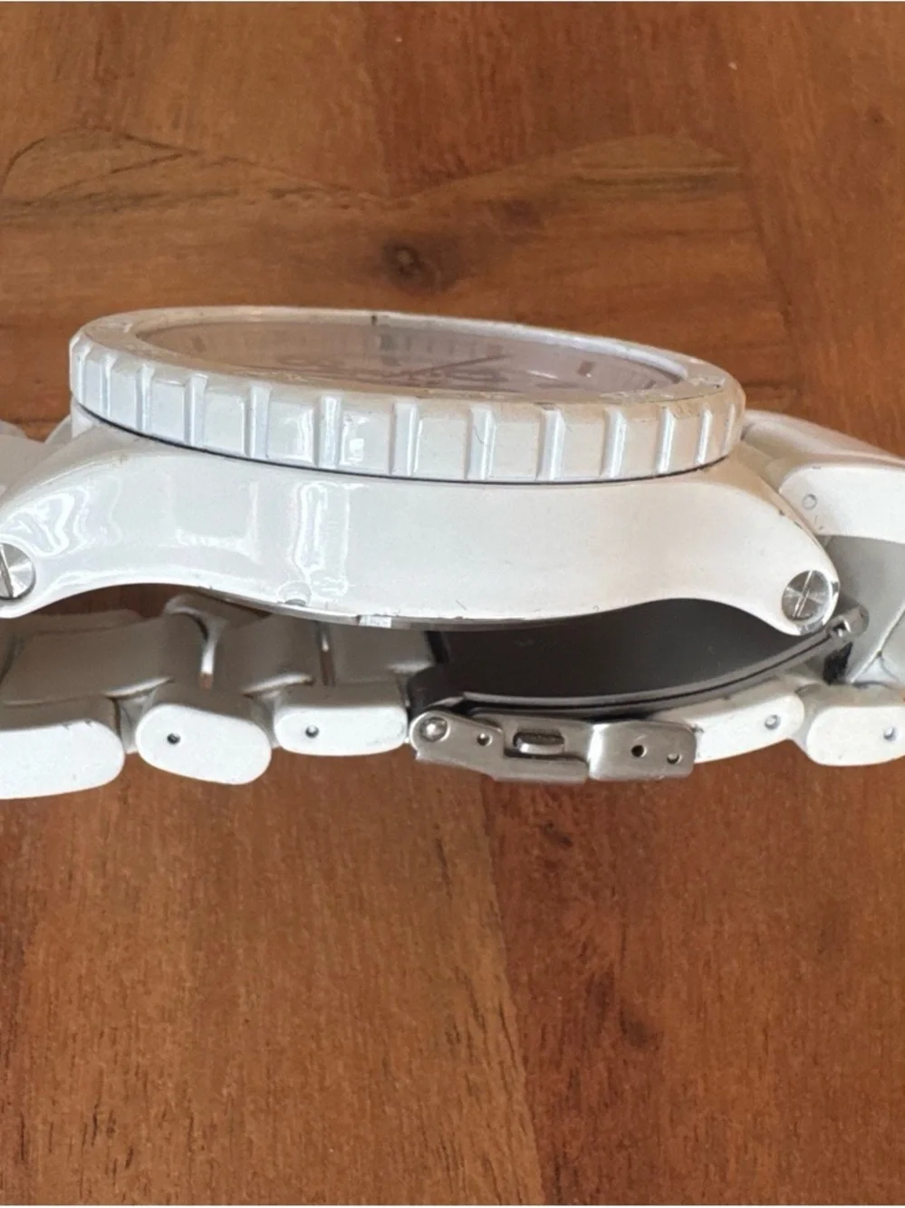 Nixon White Chronograph Men’s Watch with Silver Details